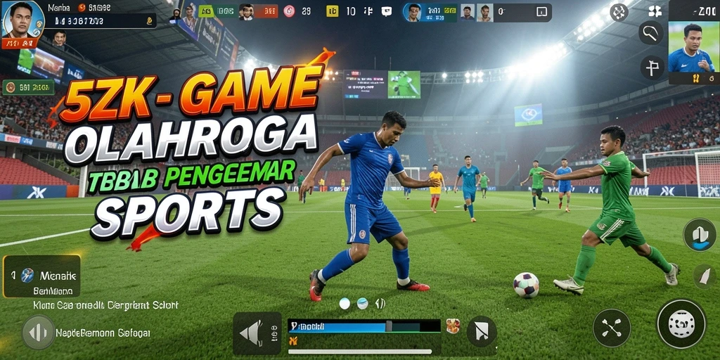 Screenshot gameplay 5ZK yang menunjukkan aksi olahraga seru.