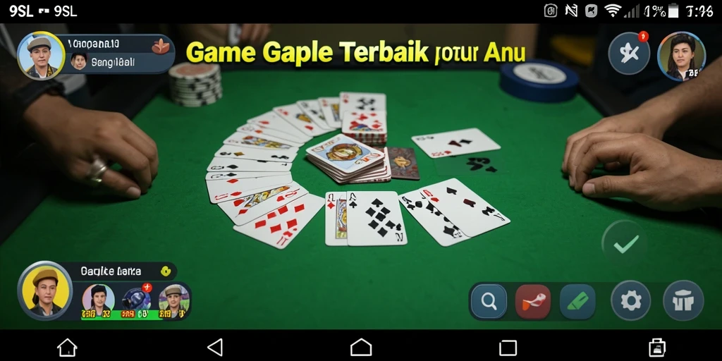 Tampilan gameplay seru dari 9SL saat bermain Gaple.