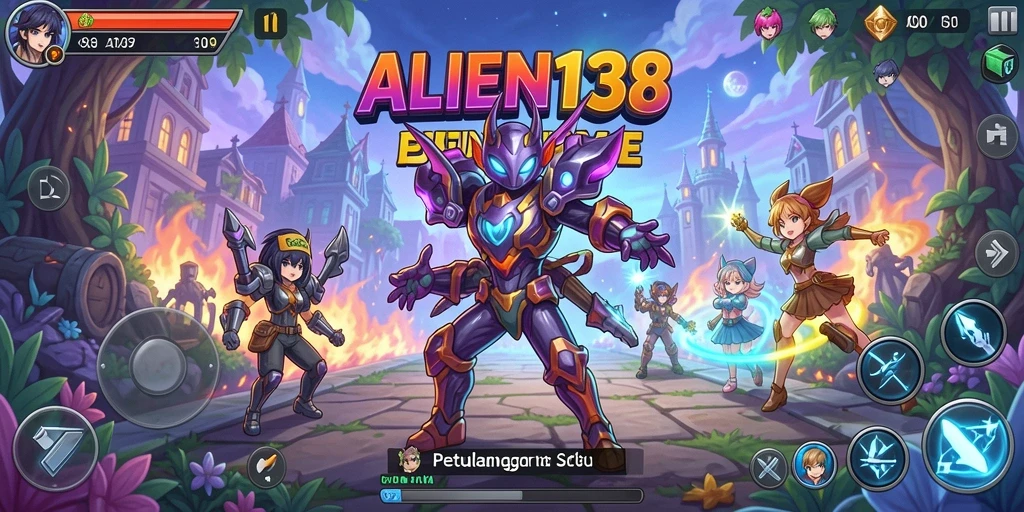 Tangkapan layar gameplay ALIEN138 yang menampilkan aksi seru di dunia Anime.