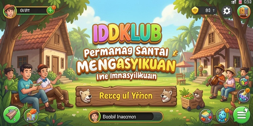 Tampilan gameplay IDKLUB yang ceria dan penuh kesenangan.
