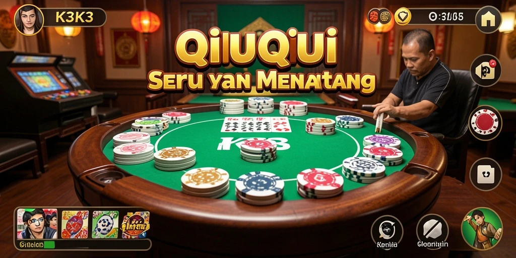 Screenshot K3K3 menampilkan saat seru bermain QiuQiu.