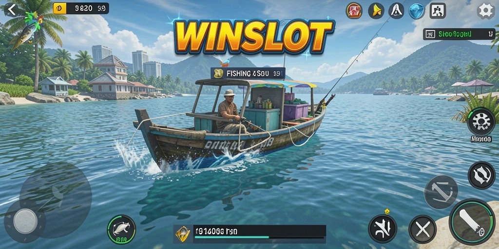 Gameplay WINSLOT yang seru dan menarik saat menangkap ikan.